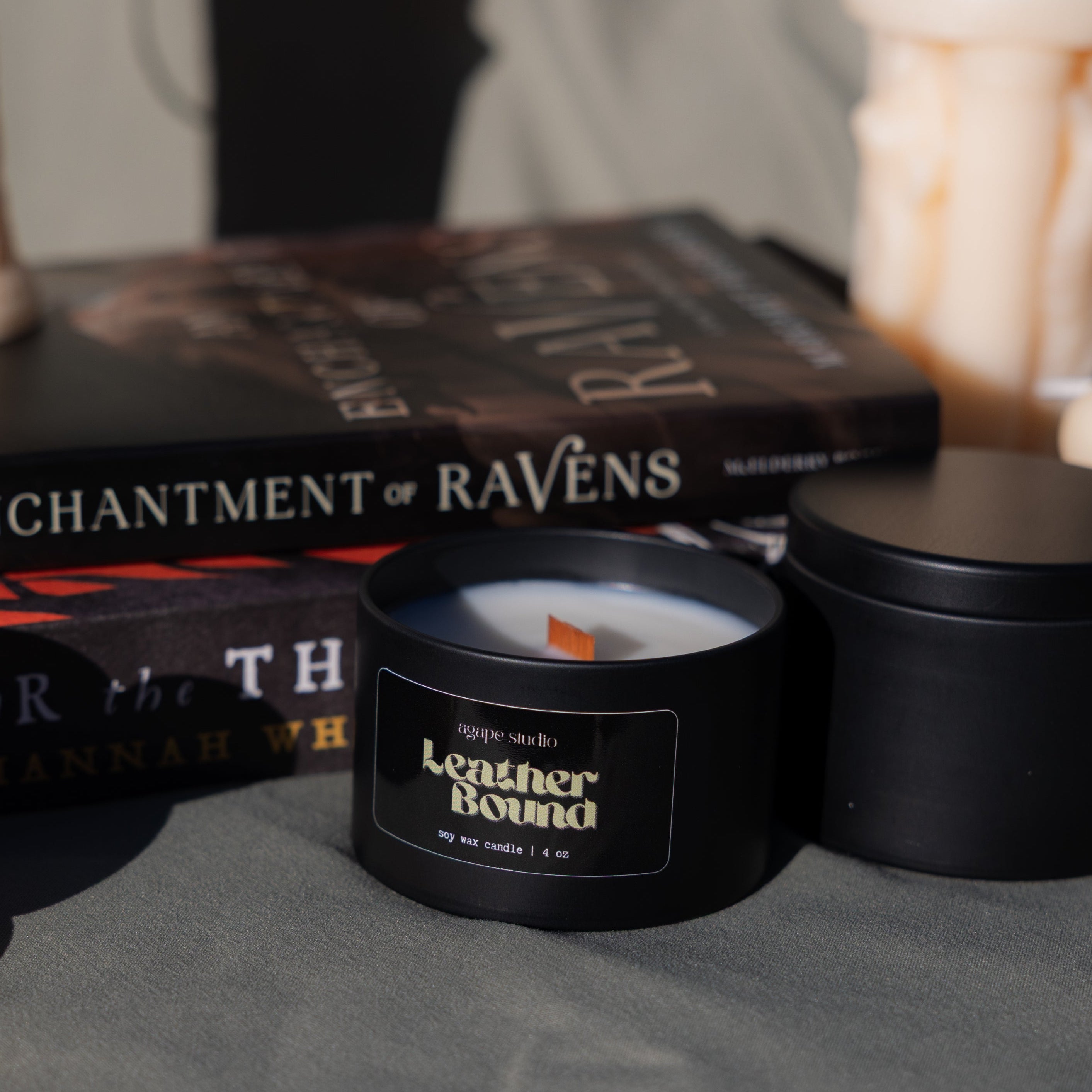 Mini Leather Bound Candle