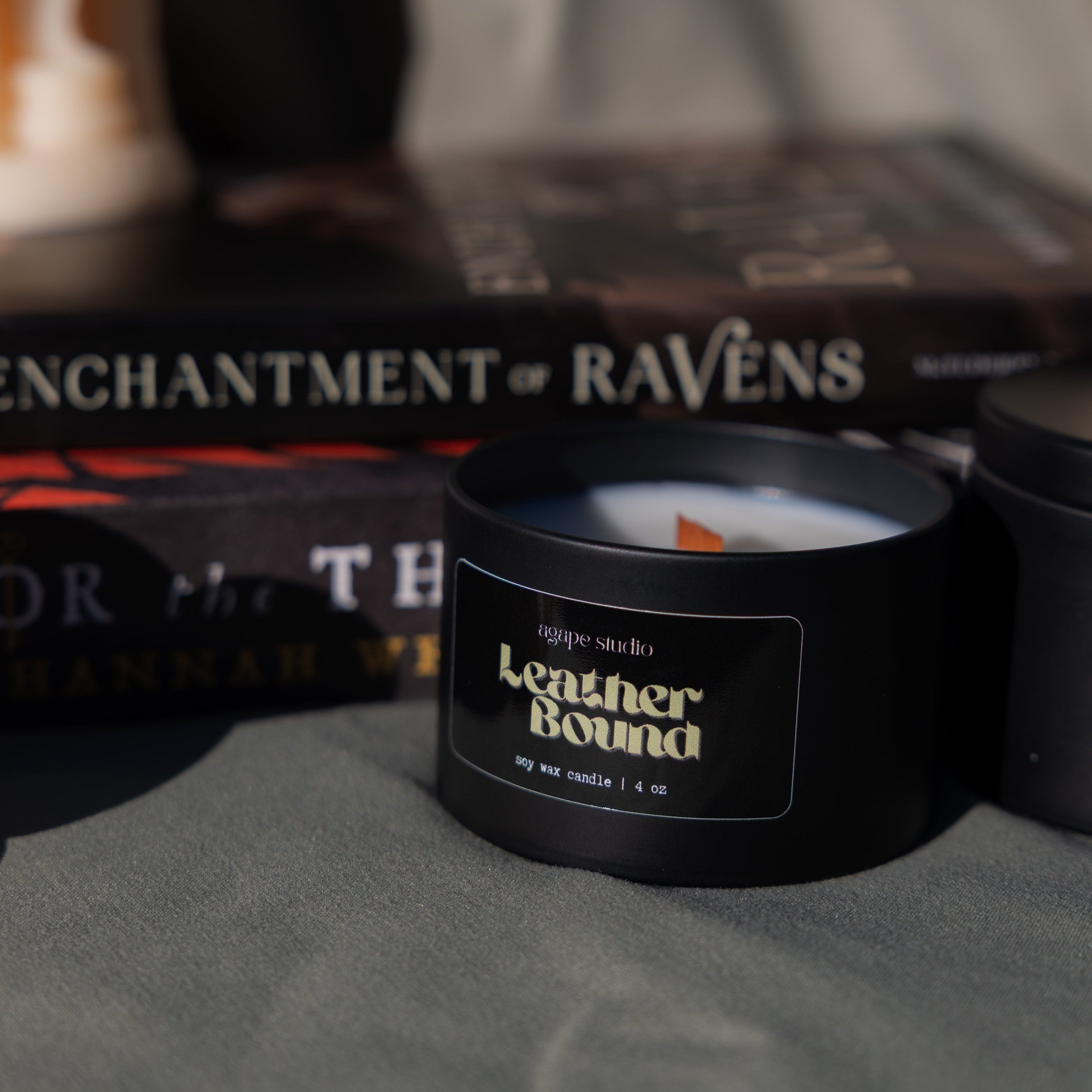 Mini Leather Bound Candle