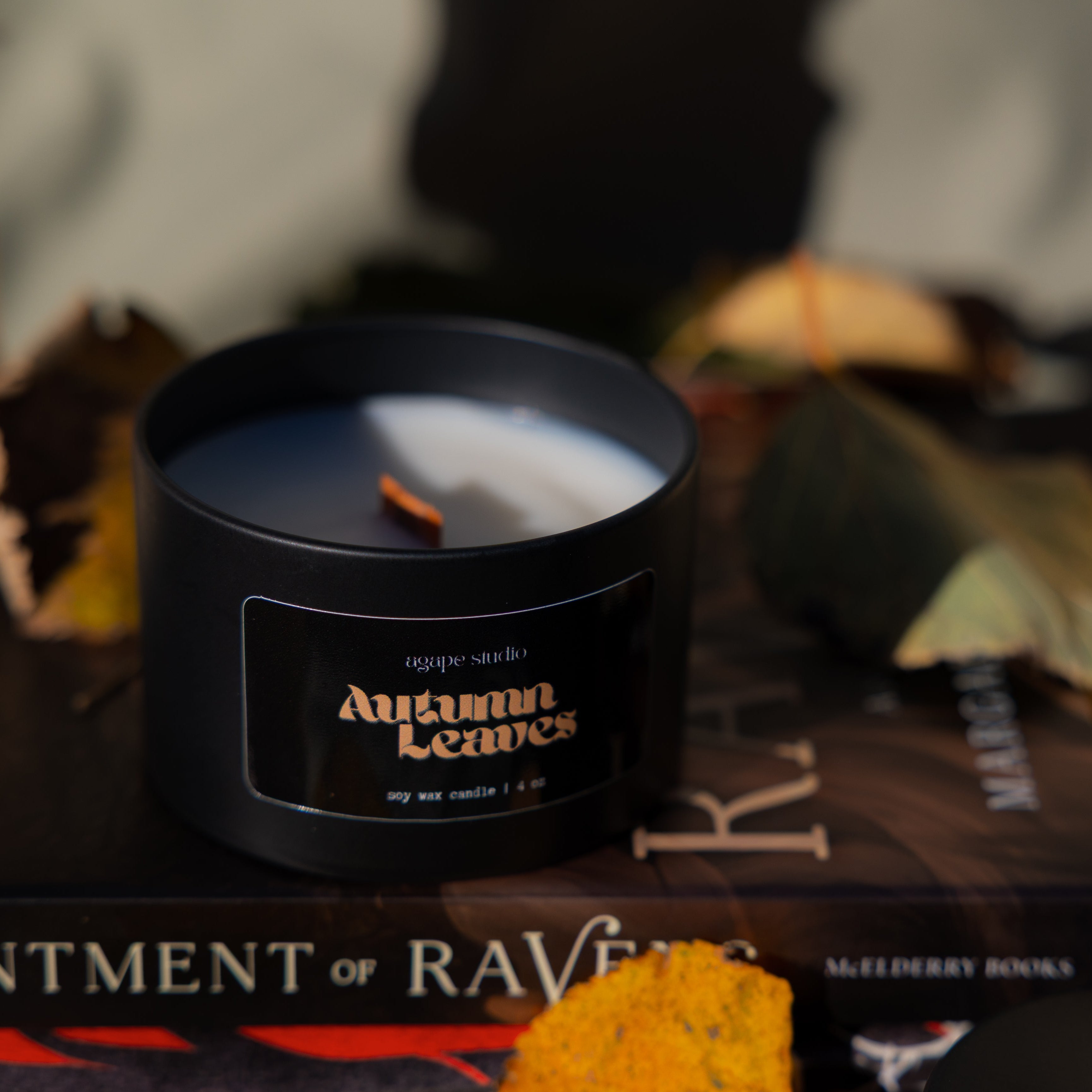 Mini Autumn Leaves Candle