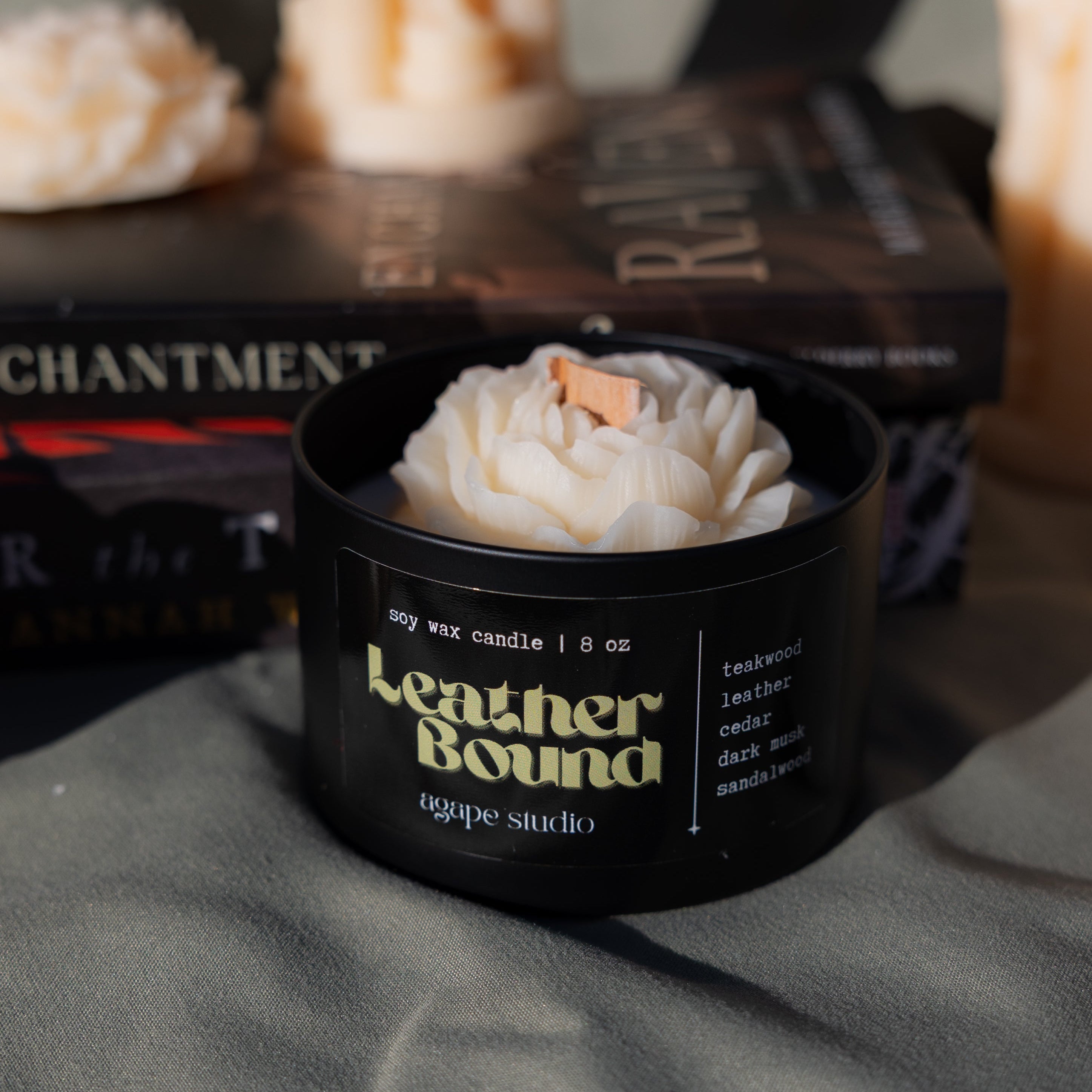 Leather Bound Candle