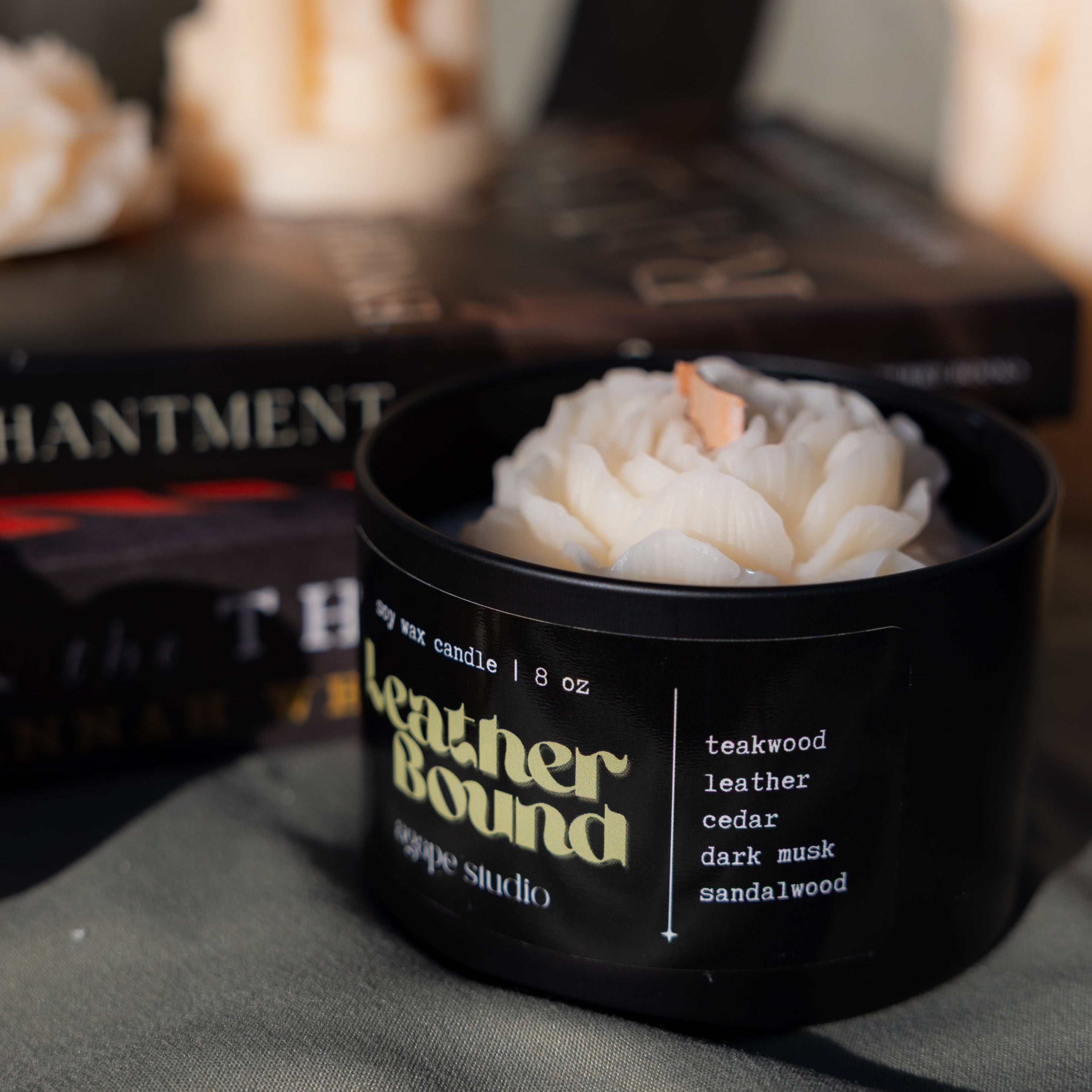 Leather Bound Candle