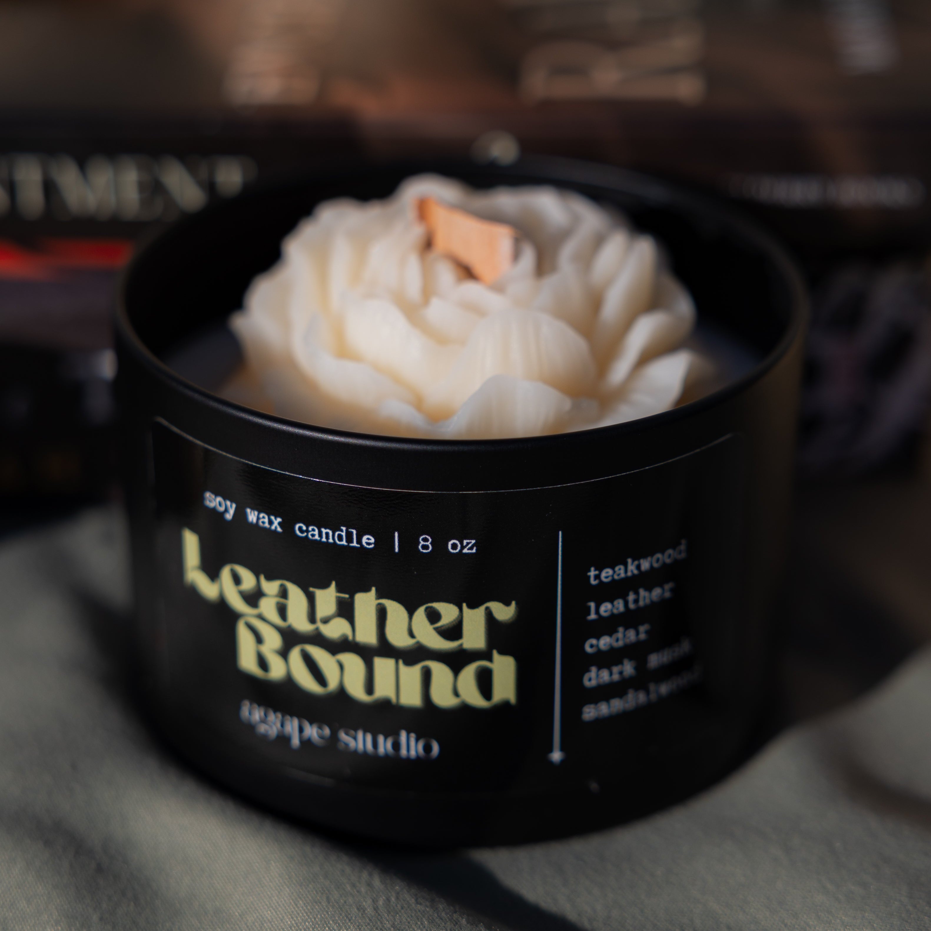 Leather Bound Candle