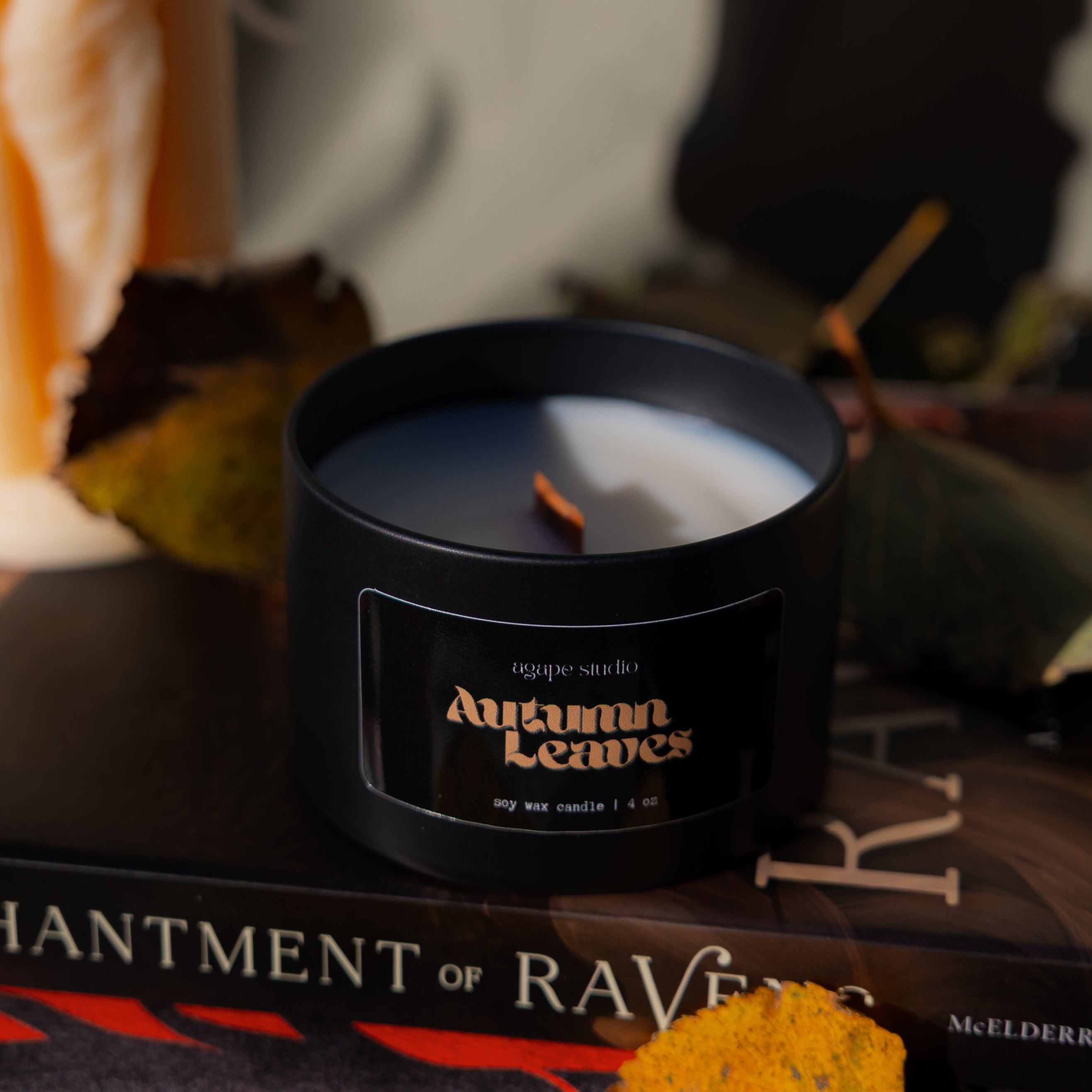 Mini Autumn Leaves Candle