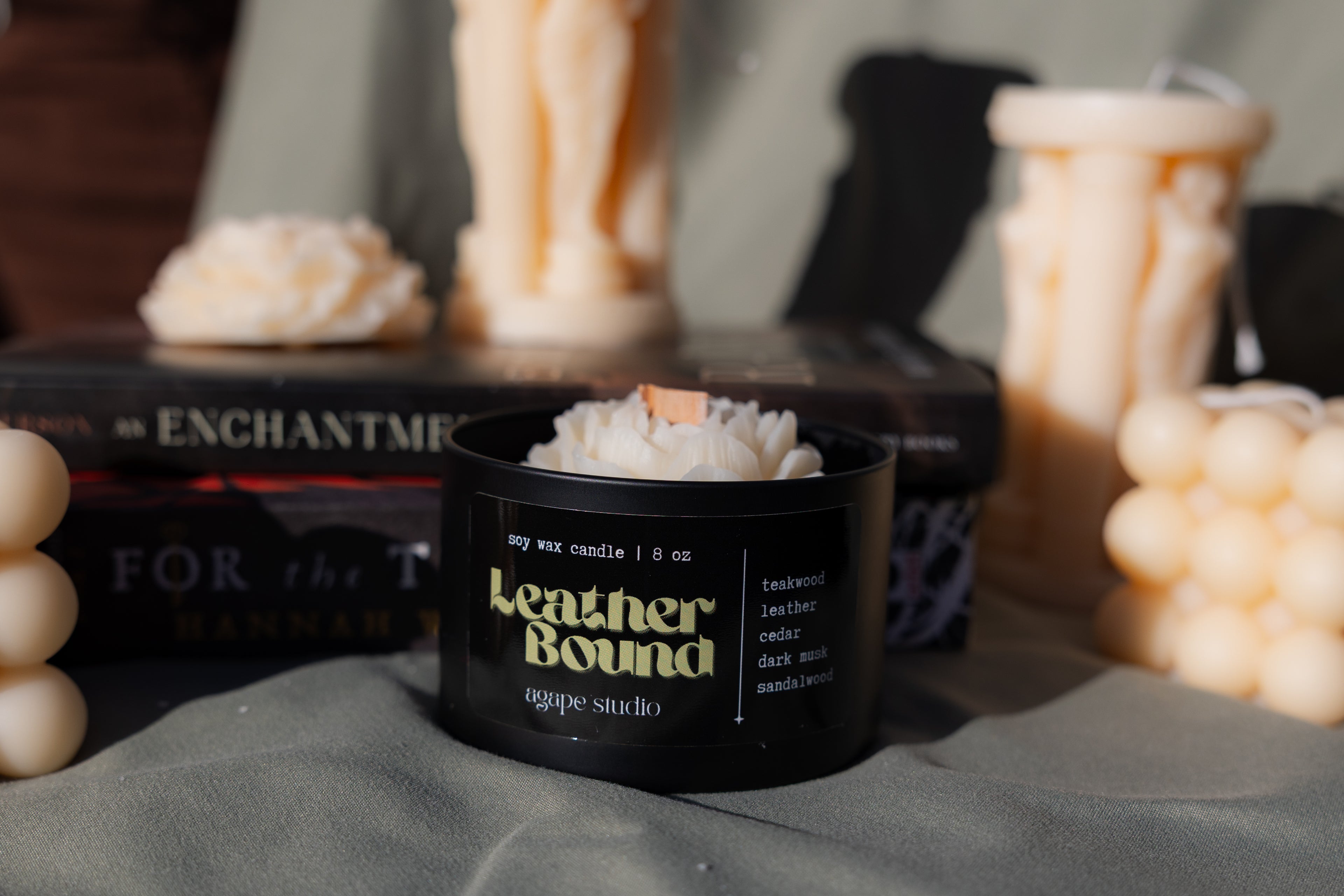 Leather Bound Candle